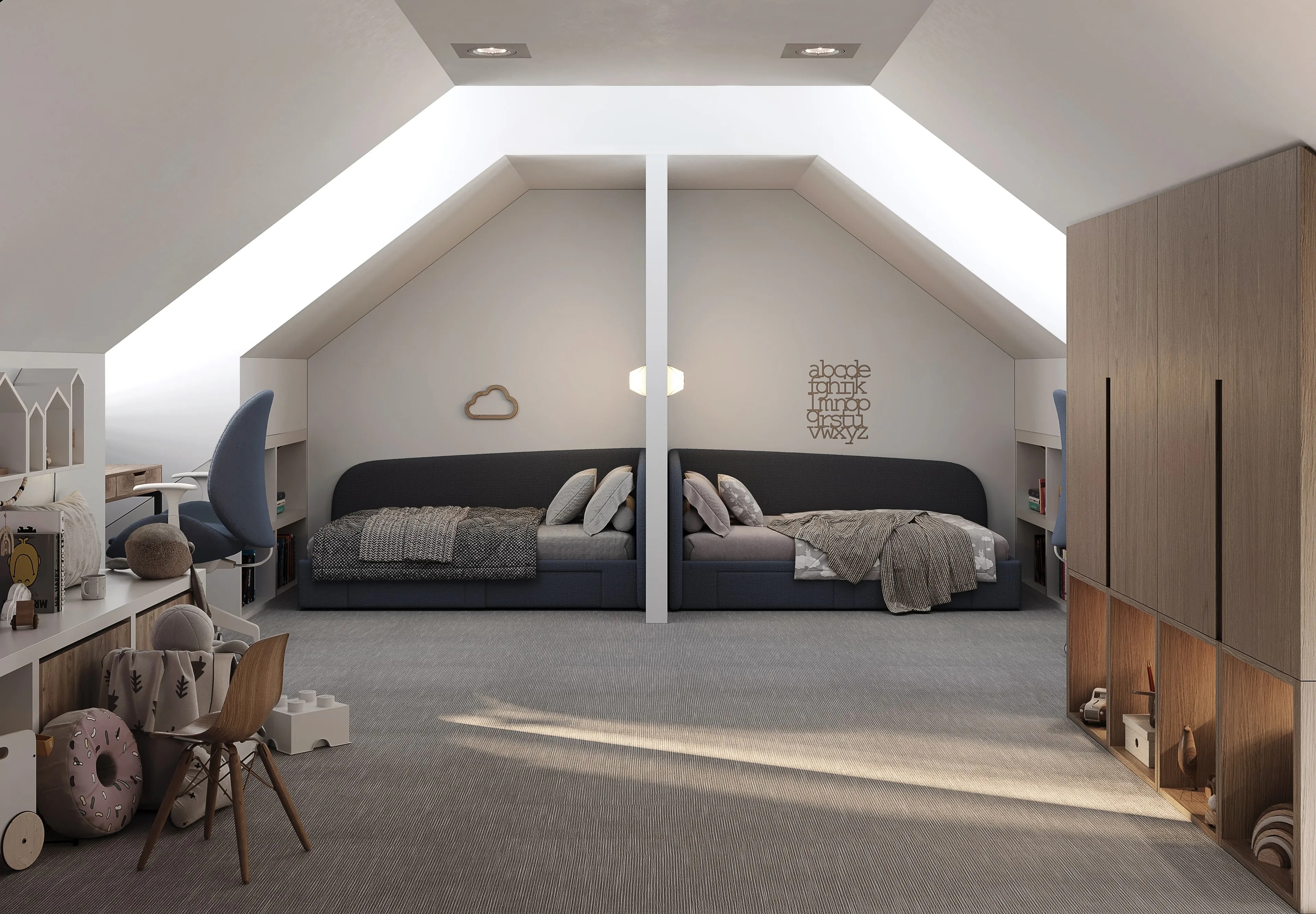 Pokój dziecięcy - poddasze