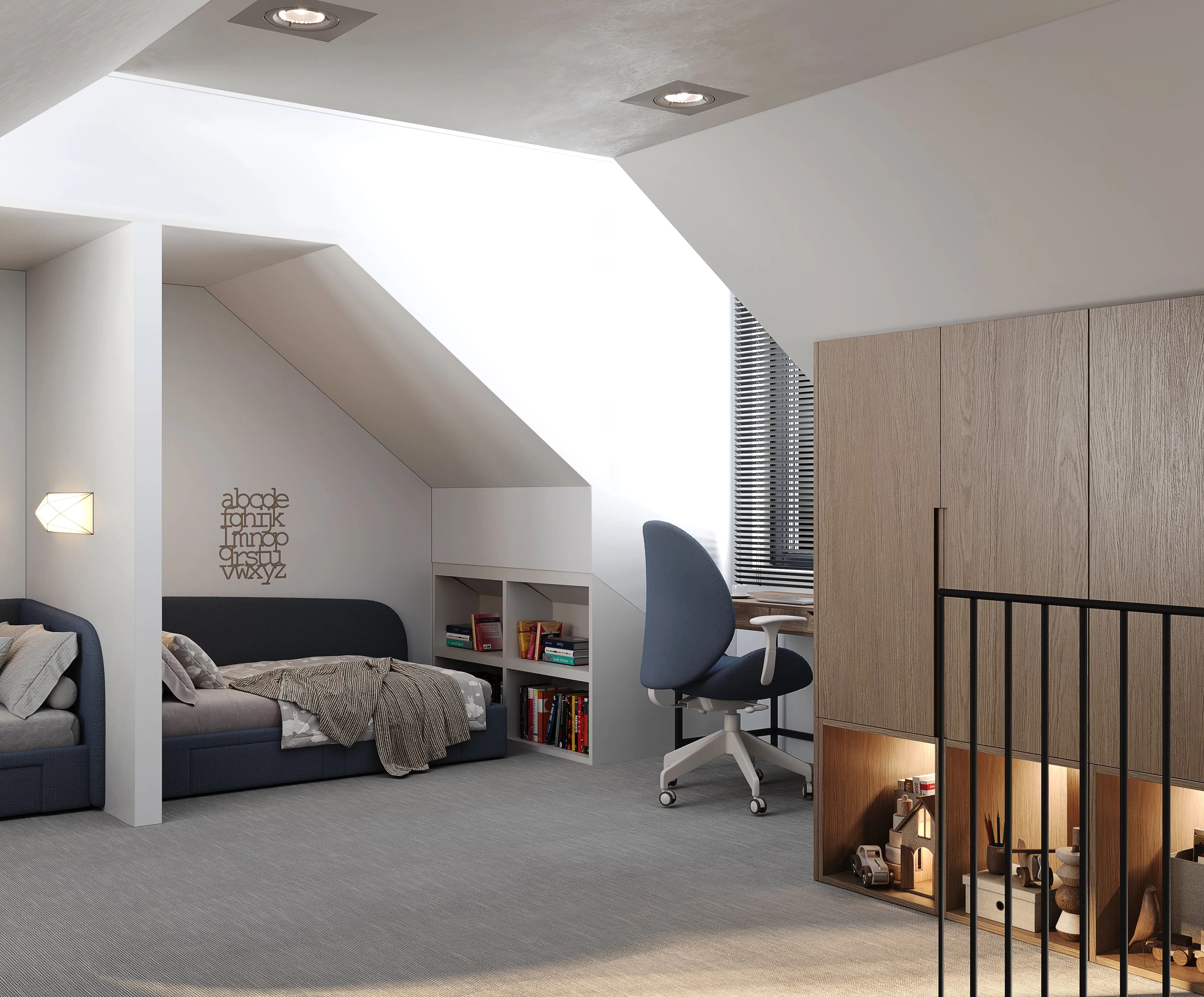 Pokój dziecięcy - poddasze