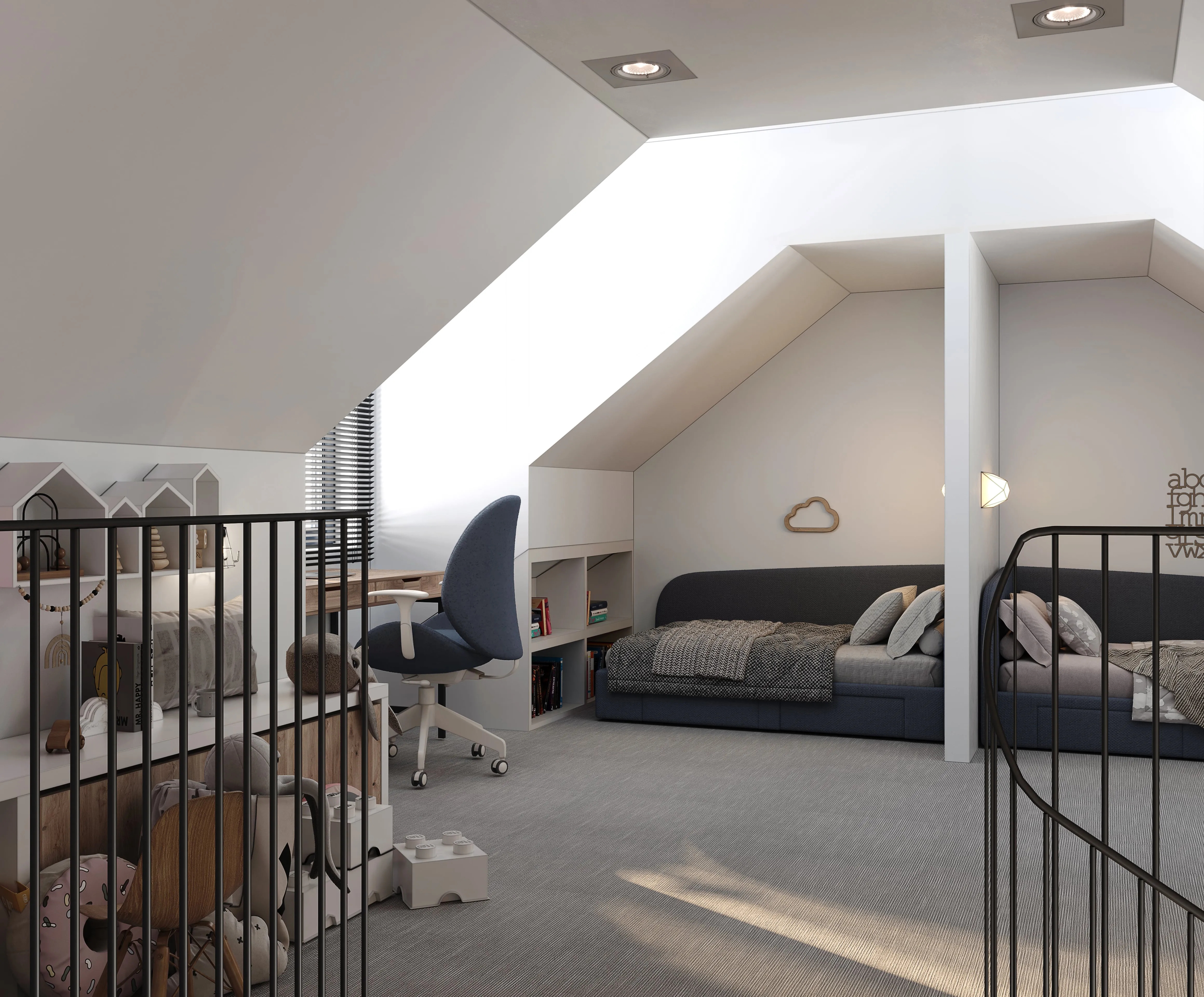 Pokój dziecięcy - poddasze