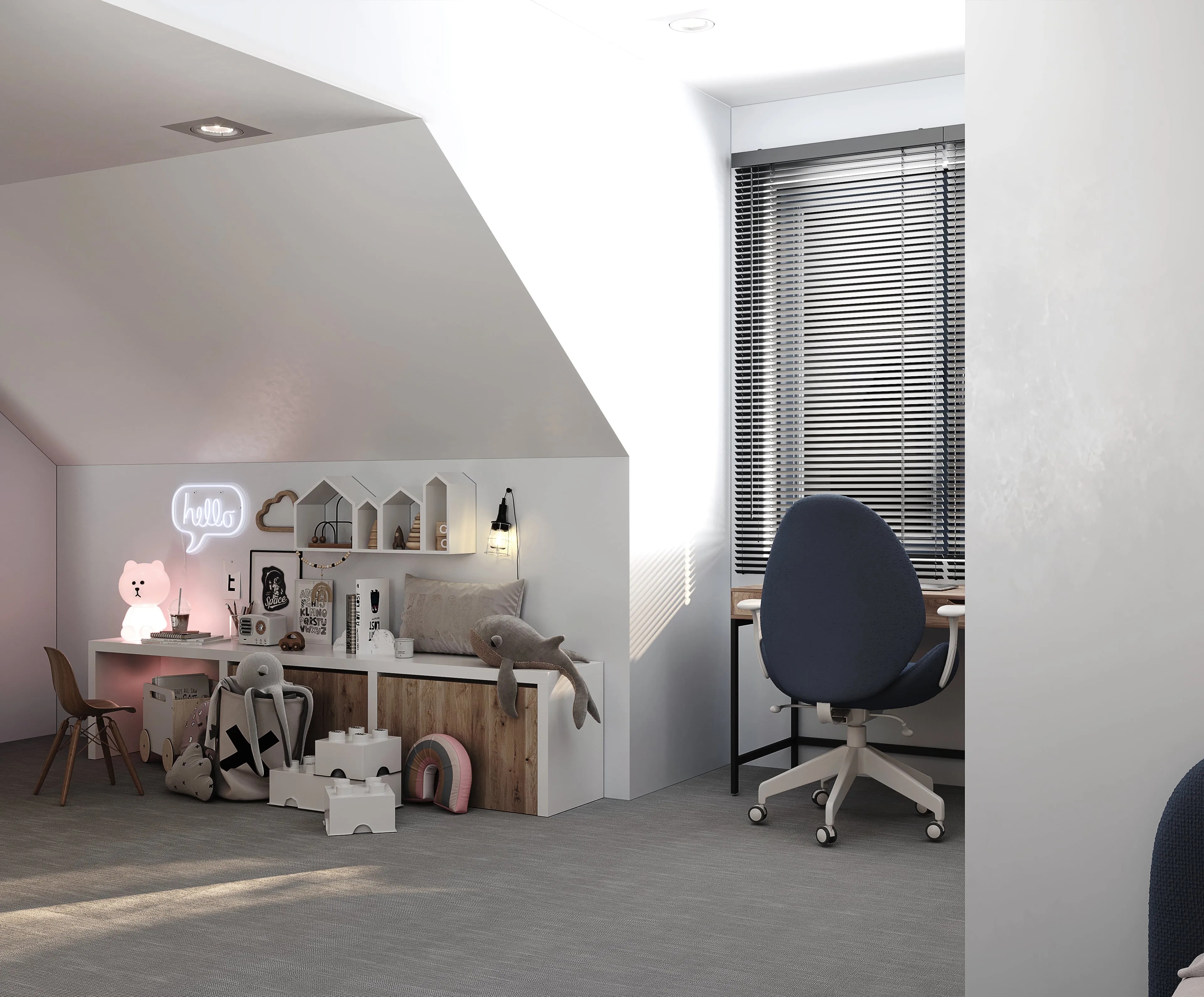 Pokój dziecięcy - poddasze